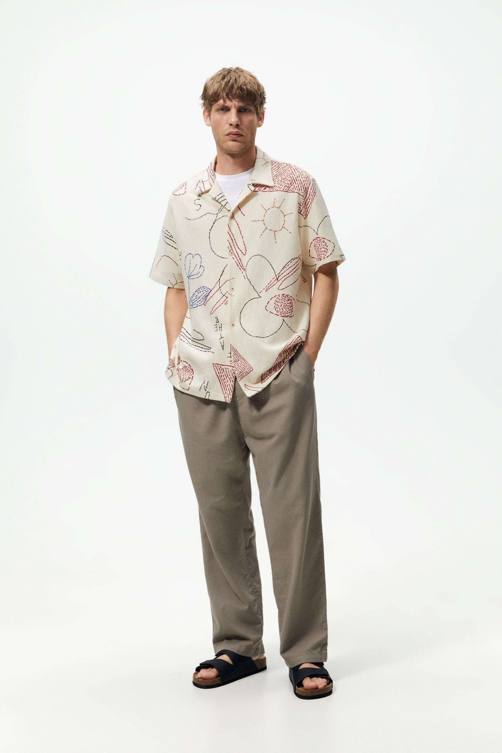 Men's Printed Cotton Half Shirts