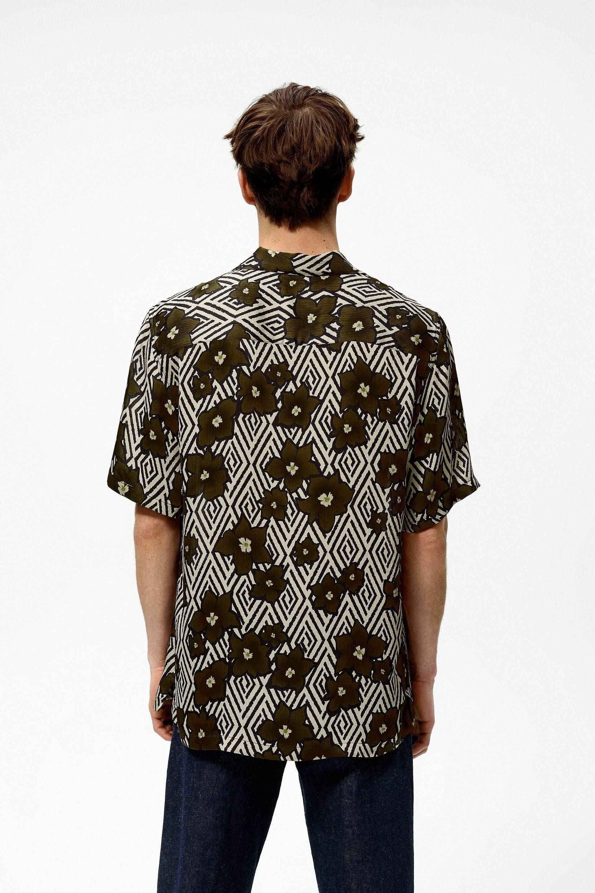 Men's Printed Cotton Half Shirts