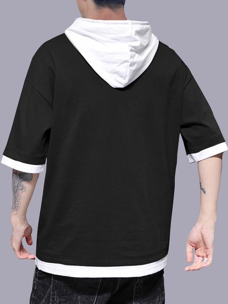 Men's Casual Hooded T-shirt