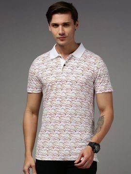 Kryptic Cotton Printed Half Sleeves Mens Polo T-Shirt